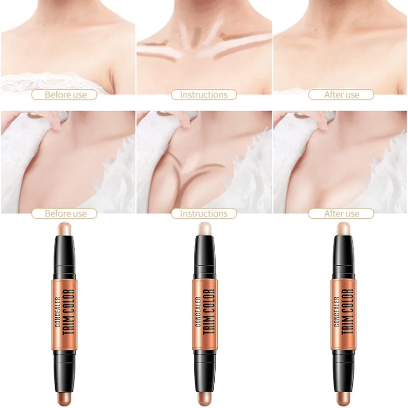 

BIOAQUA Double Head Charm Concealer Face Makeup Concealer Pen Multi Effect Trimming Double High-Quality Natural TSLM2