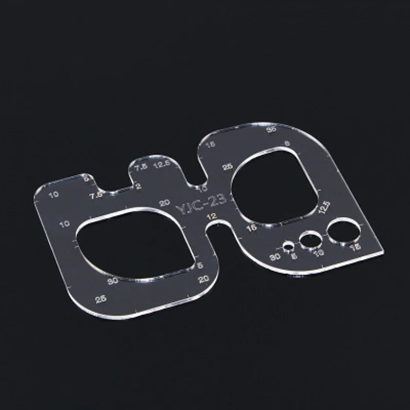 

New Handmade Clear Acrylic Fillet Gage Stencil Template Tools Leather Craft DIY