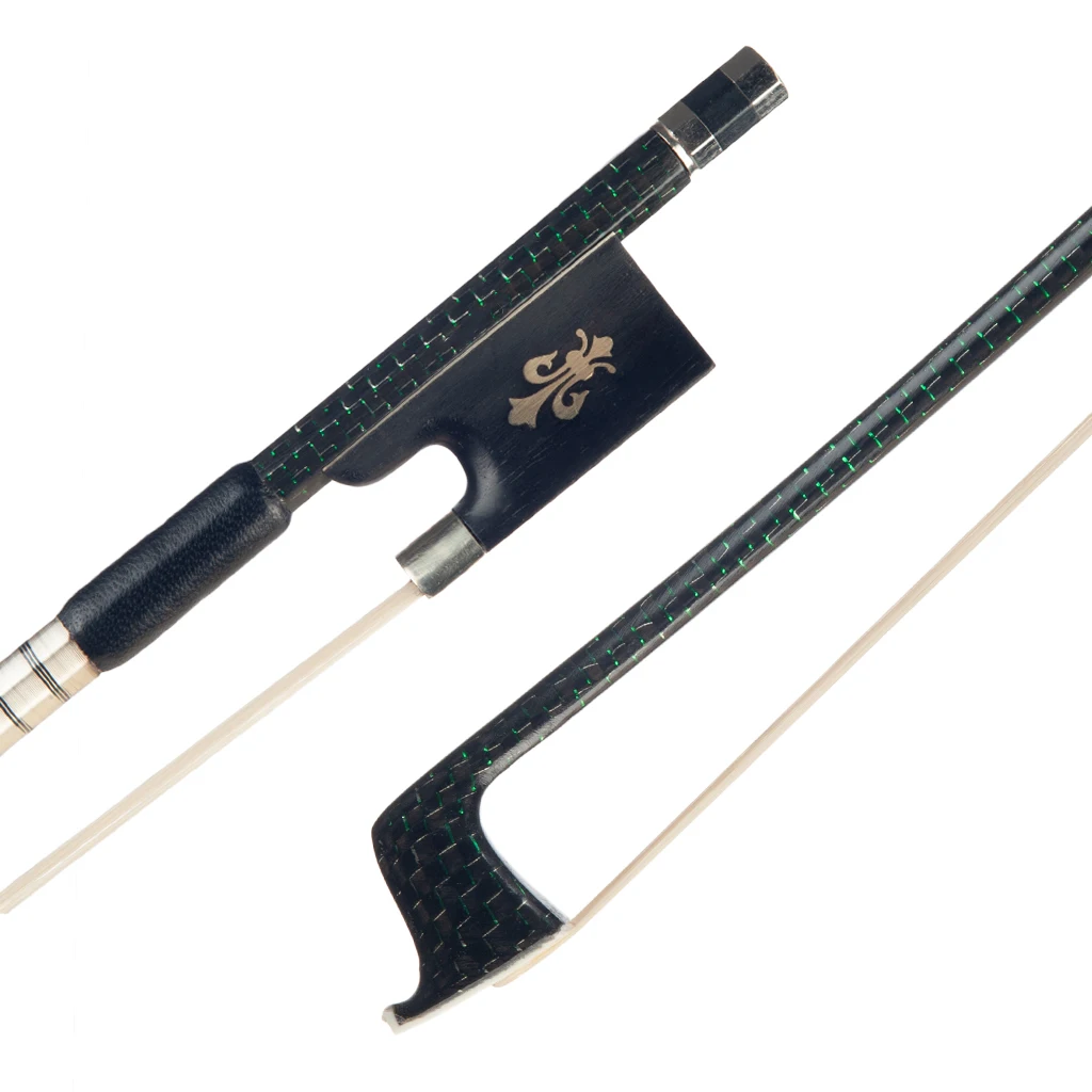 Violin Bow 4/4 Carbon Fiber Well Balanced Braided Carbon Fiber Round