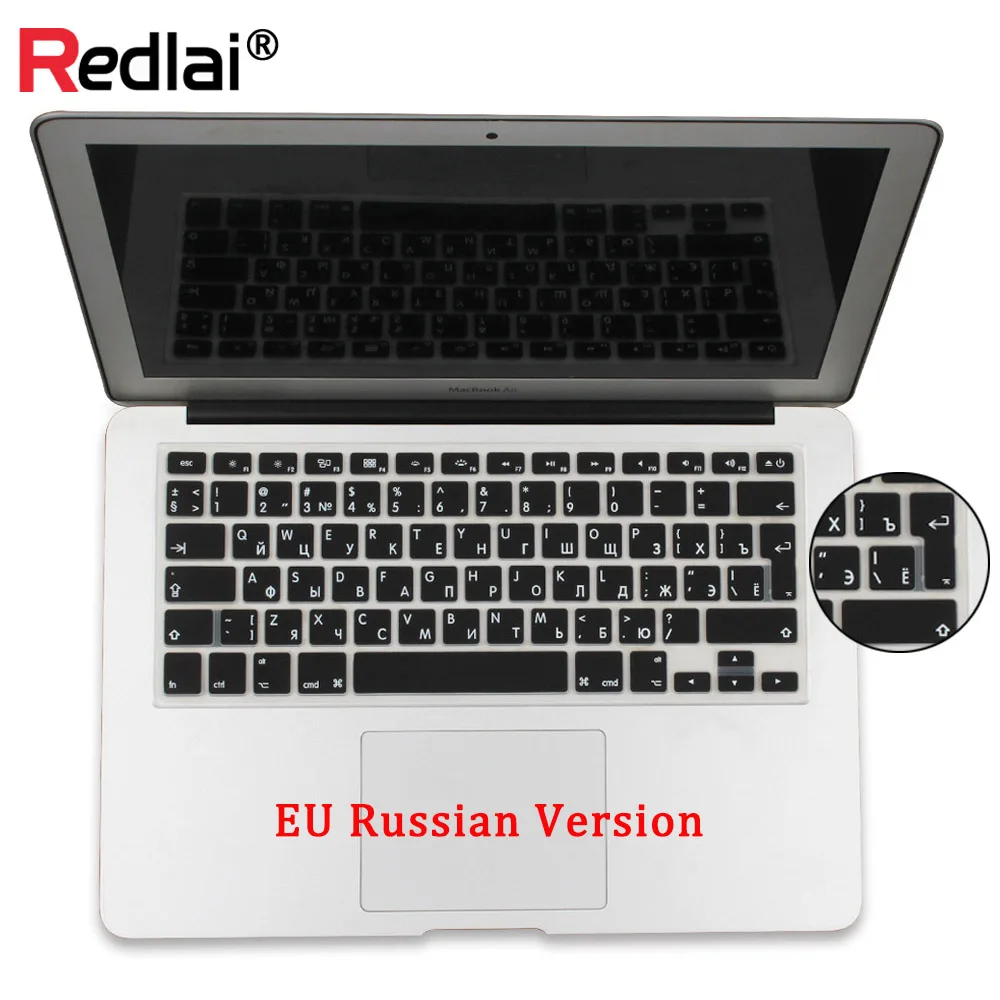 Мягкая силиконовая клавиатура для Apple Macbook Air Pro retina 13, 15, 17 дюймов, защитная клавиатура, наклейки