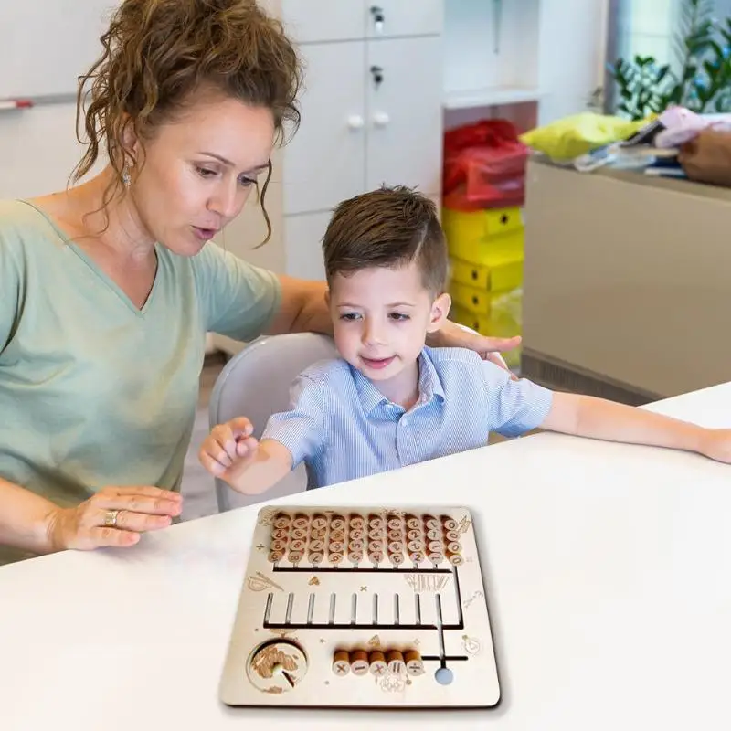 

Math Toys Multifunction Wooden Counting Cognition Board Montessori Toy