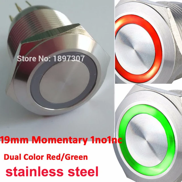 Us 6 18 5 Off 19mm 12v Dual Double Color Red Green Ring Illuminated Momentary Metal Car Switch Made Of Stainless Steel Dia In Switches Us 6 18 5 Off 19mm 12v Dual Double Color Red Green Ring Illuminated Momentary Metal Car Switch Made Of Stainless Steel Dia In Switches