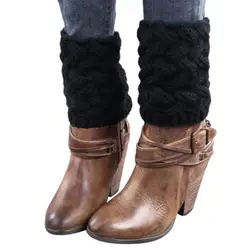 Для женщин гетры основа Cross Knit топперы носки до лодыжки зима вязаный манжет для ботинок гетры подарок