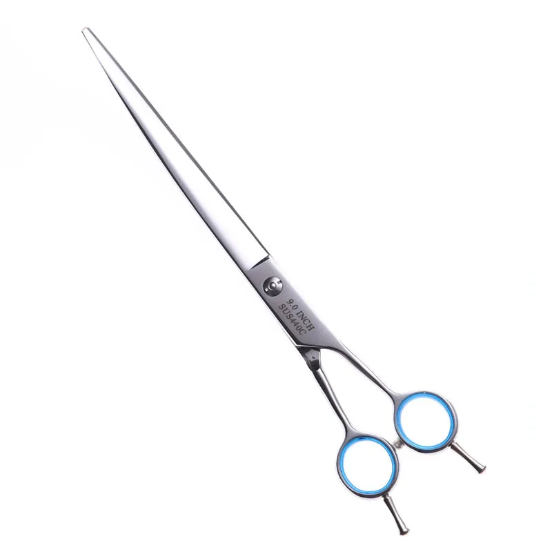 Tijeras curvadas hacia abajo para mascotas, tijeras profesionales para cortar el cabello, salón de peluquería, uso de s y gatos, 9" - Imagen 5