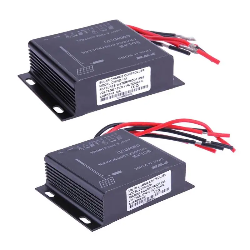 

Waterproof IP68 LED PWM Solar Charge Controller 12-24V Auto Switch Timer