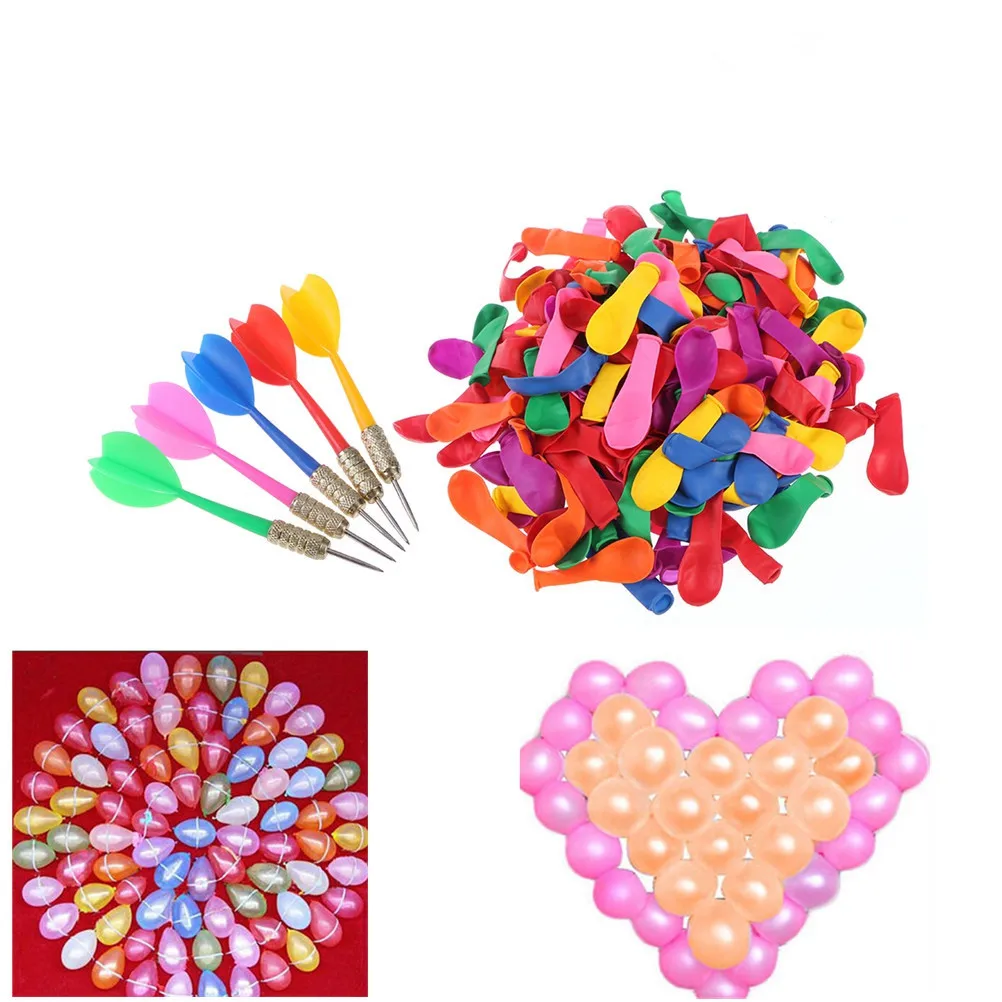

520pcs/Set Metal Darts Balloon Game Exciting Outdoor Game Party Fun Toy For Kids Adults (20pcs Darts + 500pcs Balloon)