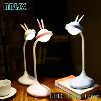 

Animal Led Table Lamp For Children Rabbit Ear Beside Light Lamp Baby 3D Led Toys For Kids Cartoon Anime Rabbit NightLights Gift