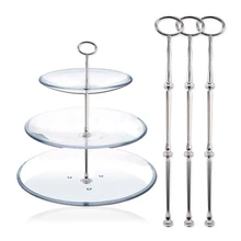 3 комплекта, 3 уровня, пластина с ручкой, оборудование, стержень, инструмент для торта, тарелка, подставка, фруктовая тарелка, кронштейн, собранное овальное кольцо, тарелка для кекса