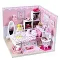 Синий прибрежный пляж вилла модель кукольная миниатюрная мебель DIY Kit с