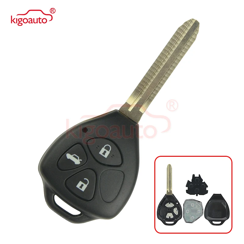 

Kigoauto DENSO HYQ12BBY Remote key TOY43 3 button for Toyota Camry Corolla car key 2006 2007 2008 2009 2010+314.4mhz no chip