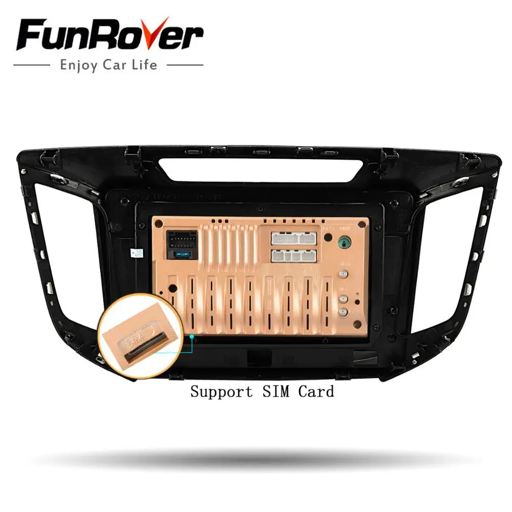 Clearance FUNROVER 8 cores Android 9.0 Car DvD GPS Multimedia Player For Hyundai Creta ix25 Car DvD Navigation Radio Video Audio  DSP RDS 5