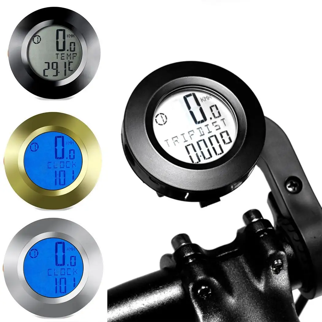 

Durable Practical Waterproof Luminous Bicycle Speed Meter For White, Gold, Black Odometer