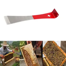 Пчеловодство из нержавеющей стали улей инструмент крюк-Скребок Инструмент 24*4 см для пчеловода скребок для пчеловода мед резак оборудование поставки красный