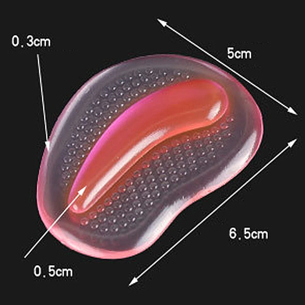 1 пара прозрачных гелевых силиконовых подушечек для стопы, стельки для высоких каблуков, подушечки для женщин, противоскользящие, облегчающие боль, вставки для обуви, массажер