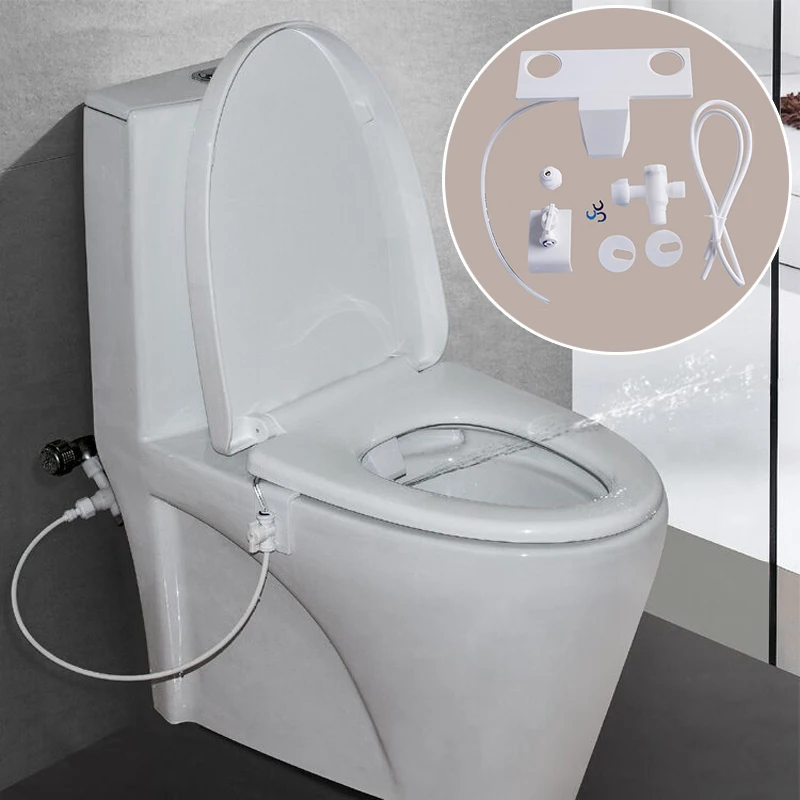 Bathroom Toilet Flushing Device Water Spray Seat Practical Toilet