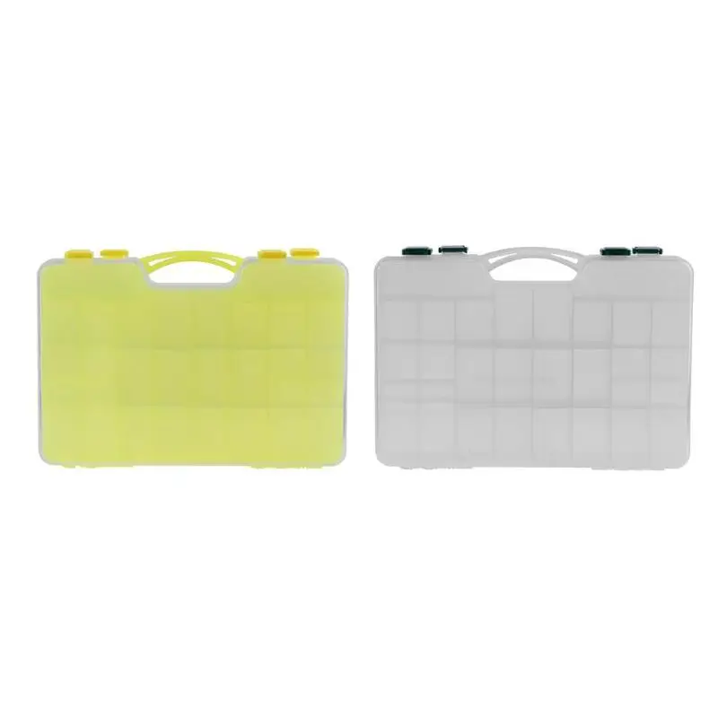 

Double-Layers 44 Compartment Large Capacity Fishing Tackle Box Fishing Lures Baits Tool Holder Handy Storage Fishing Tackle Box