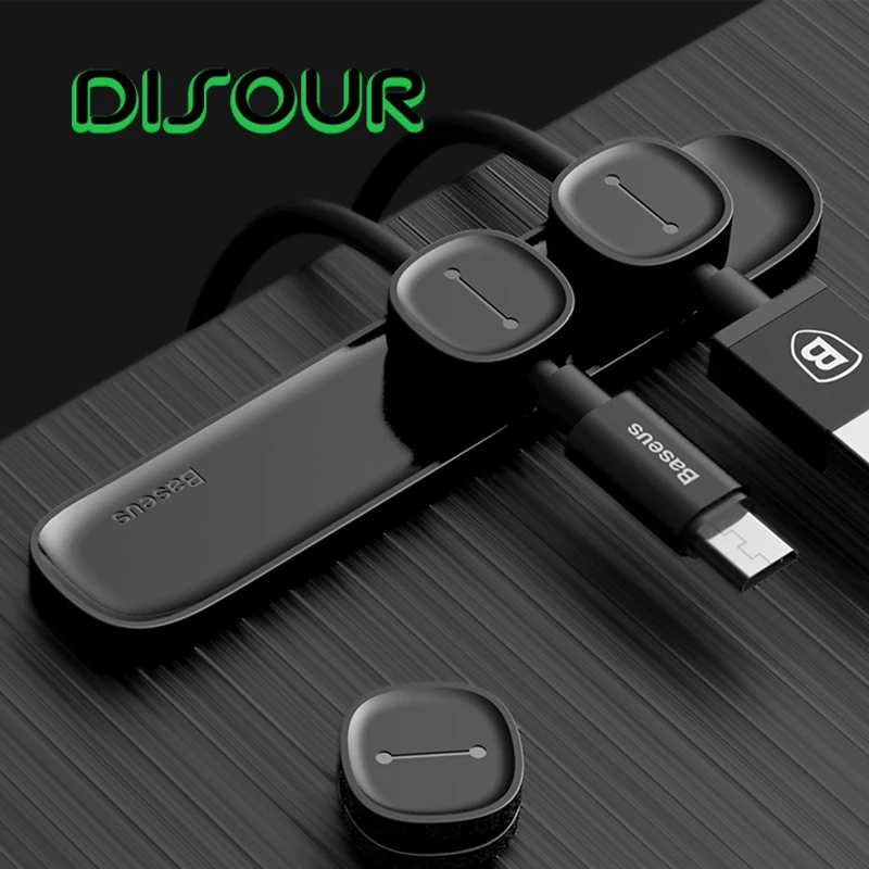 

DISOUR Magnetic Cable Clip For Car Desktop Tidy Charger Cable Magnetic Cable Winder For Data Power Cable Wired Earphone Mouse