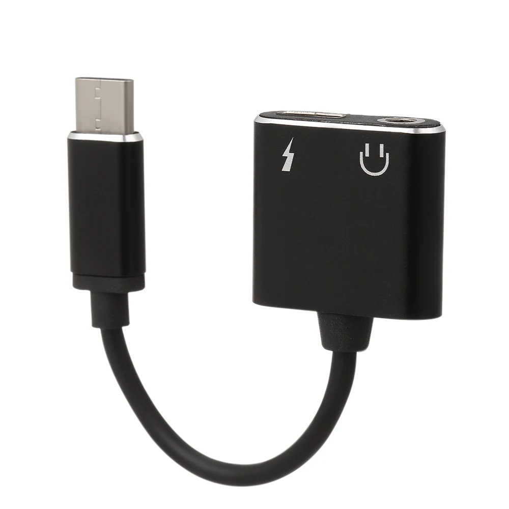 

2 to 1 Type-C to 3.5mm AUX Adapter Headphone Charger Adapter for Samsung Huawei Xiaomi LG Plug & Play