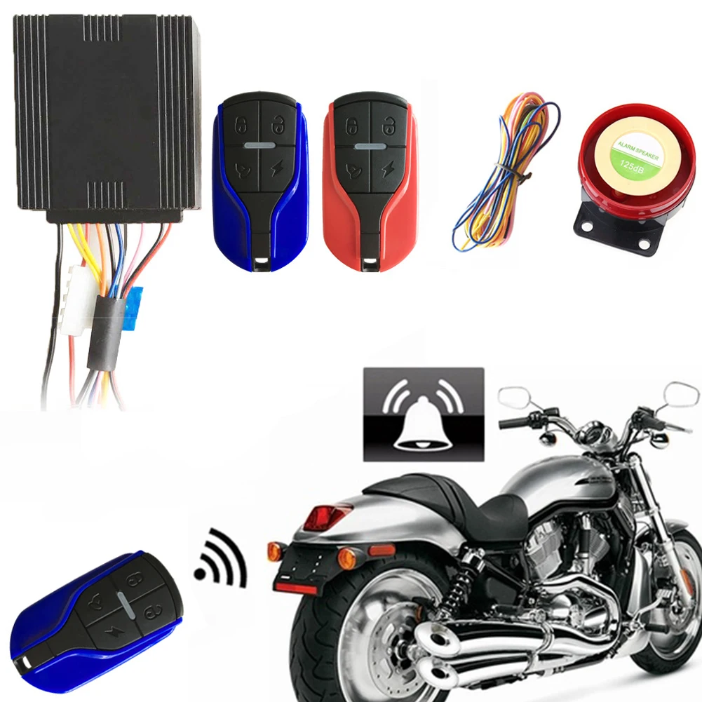 

Security With Remote Controller Waterproof For Motorbike Anti-theft Easy Install Alarm System Sensitive One-way Vibration