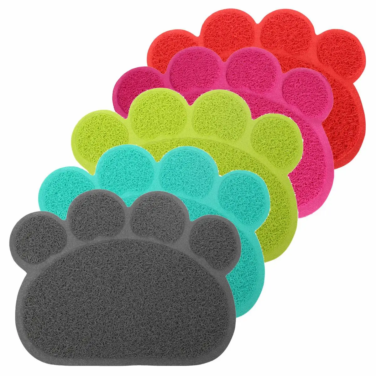 Multicolor PVC Paw Print Pad Dog Cat Litter Mat Pet Puppy Dish Feeding
