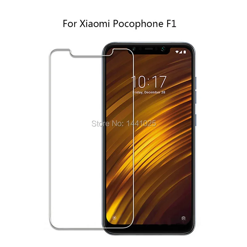 

Tempered Glass Film For Xiaomi Pocophone F1 Screen Protectors tempered class 9H 2.5D for xiomi Pocophone F1 Screen Protector