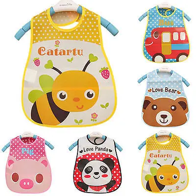 

New Baby Boy Girl Kids Bibs Waterproof Saliva Towel Cartoon Bib Feeding Bandana