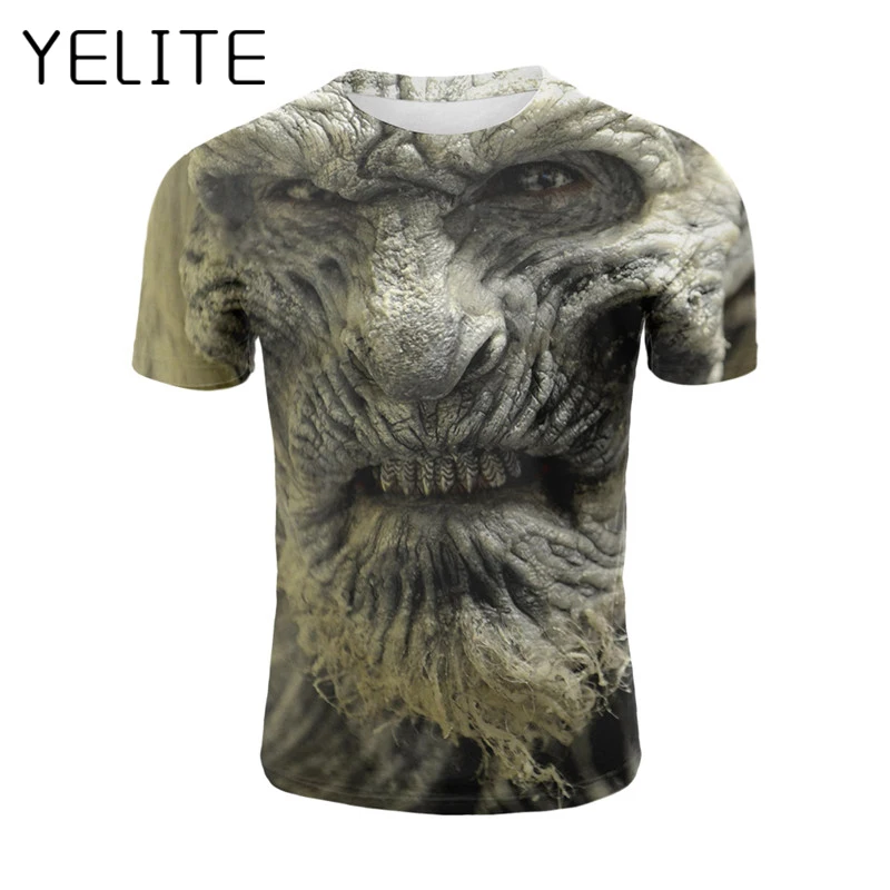 YELITE Игра престолов 3d принт футболка зима наступает ночной король мужские