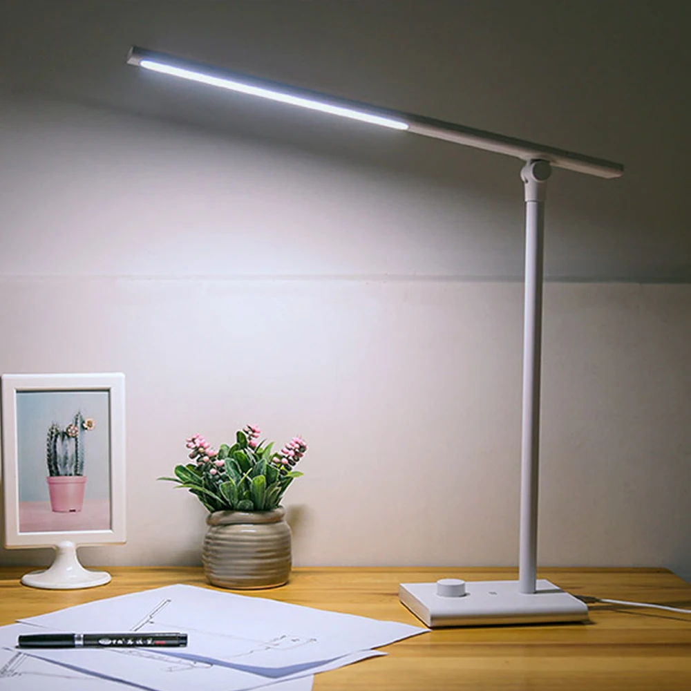 

42 LED Desk Lamp Modern 3 Light Color Foldable Eye Protection Reading Light Office Dimmer for Led Lamp Plug In 220V Table Lamps