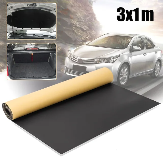 300x100cm Car Auto Sound Deadening Cotton Automobiles Sound Proof Heat Insulation Pad Foam Mat