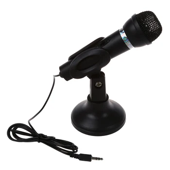 

FULL-Omnidirectional Laptop PC Computer 3.5mm Network Stand Mini mini phone Mike Black