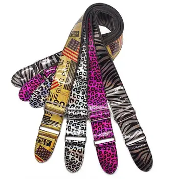 

Electric Guitar Strap Leopard Print Soft PU Leather Belt For Acoustic Folk Guitar Bass Straps Musical Instruments Accessories