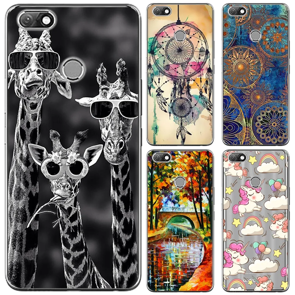 

Soft Phone Case Silicone Cover For Infinix Note 5 / X604 6-inch TPU Fashion Colorful Pattern Painted Transparent Case