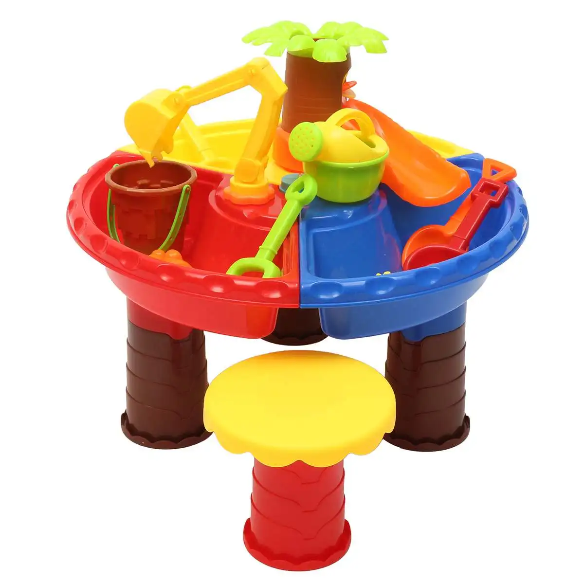 

Children Sand Pit Play Toy Kit Water Activity Table Stool Kids Outdoor Beach Sandpit Bucket Shovel Digger Tool Game Toy Fun