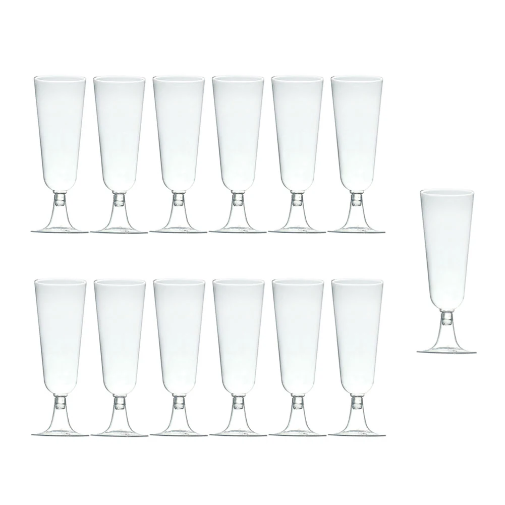 Practical Boutique 60Pcs 150Ml Disposable Hard Plastic Champagne Glass