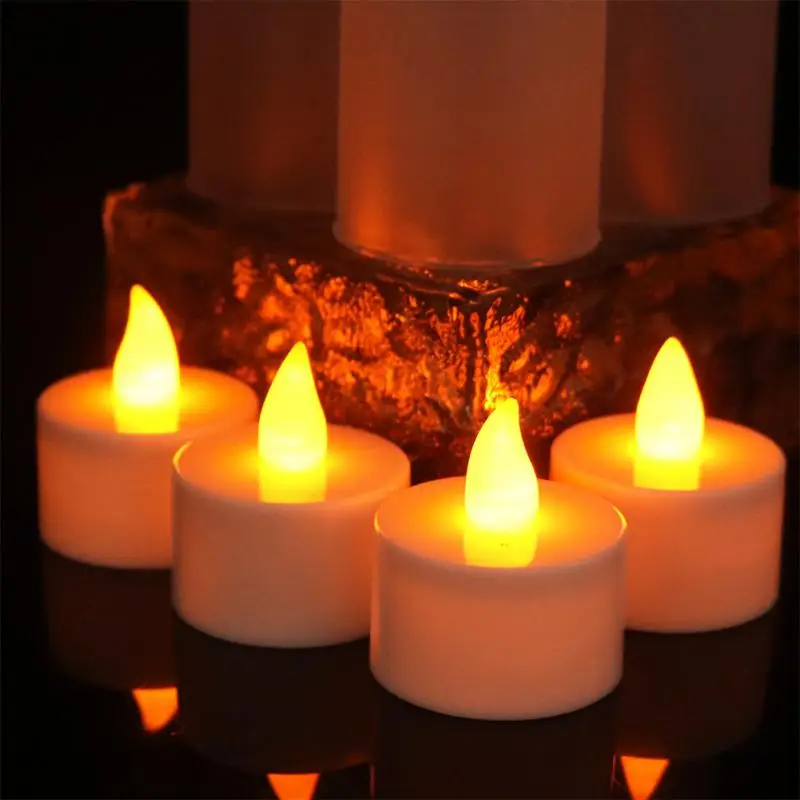 

Flameless LED Candle Multicolor Lamp Simulation Color Flame Flashing Tea Light Rechargeable Home Wedding Birthday Party Decor