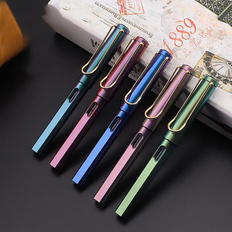 

1Piece Creative Positive Pens Starry Ink Sac Fountain Pens 0.38/0.5mm For Kids Writing School Office Supplies Korean Stationery