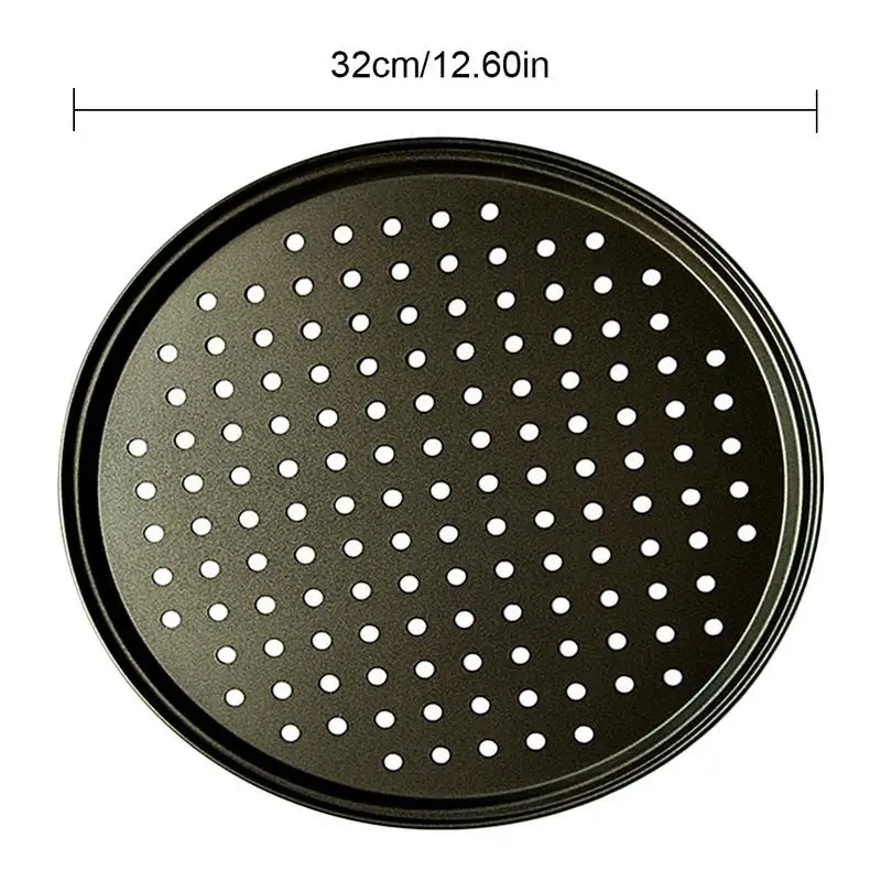 2PCS/set Carbon Steel Nonstick Pizza Baking Pan Tray Pizza Plate Dishes Holder Bakeware Home Kitchen Baking Tools size 32cm 2PCS/set Carbon Steel Nonstick Pizza Baking Pan Tray Pizza Plate Dishes Holder Bakeware Home Kitchen Baking Tools size 32cm