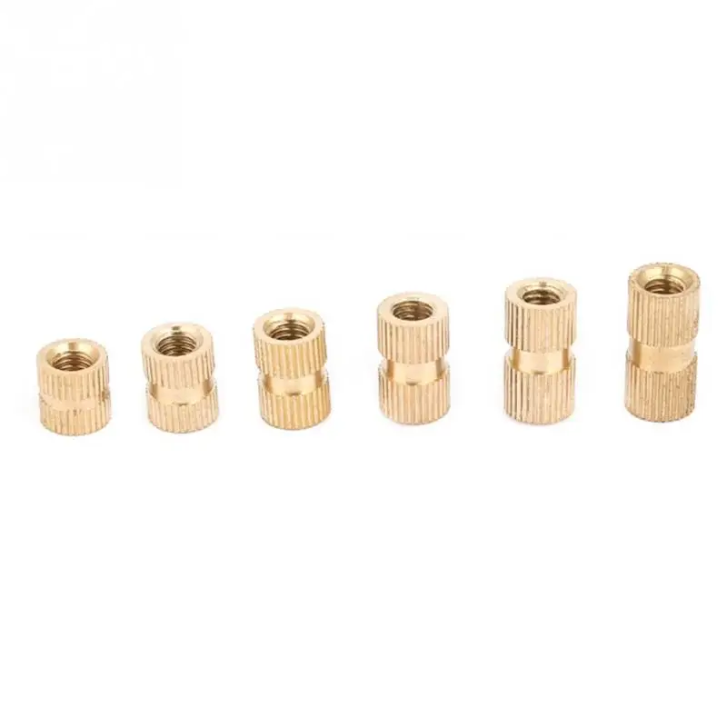 

50pcs M3 Brass Cylinder Knurled Round Molded-in Insert Embedded Nuts high quality