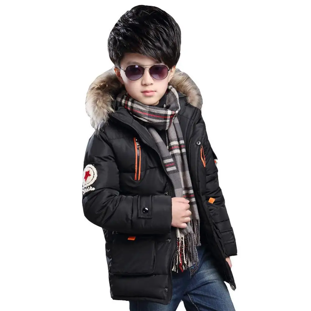 

Kidlove Children Boys Winter Thick Long Warm Coat Cotton-padded Jacket Long Sleeve Tops
