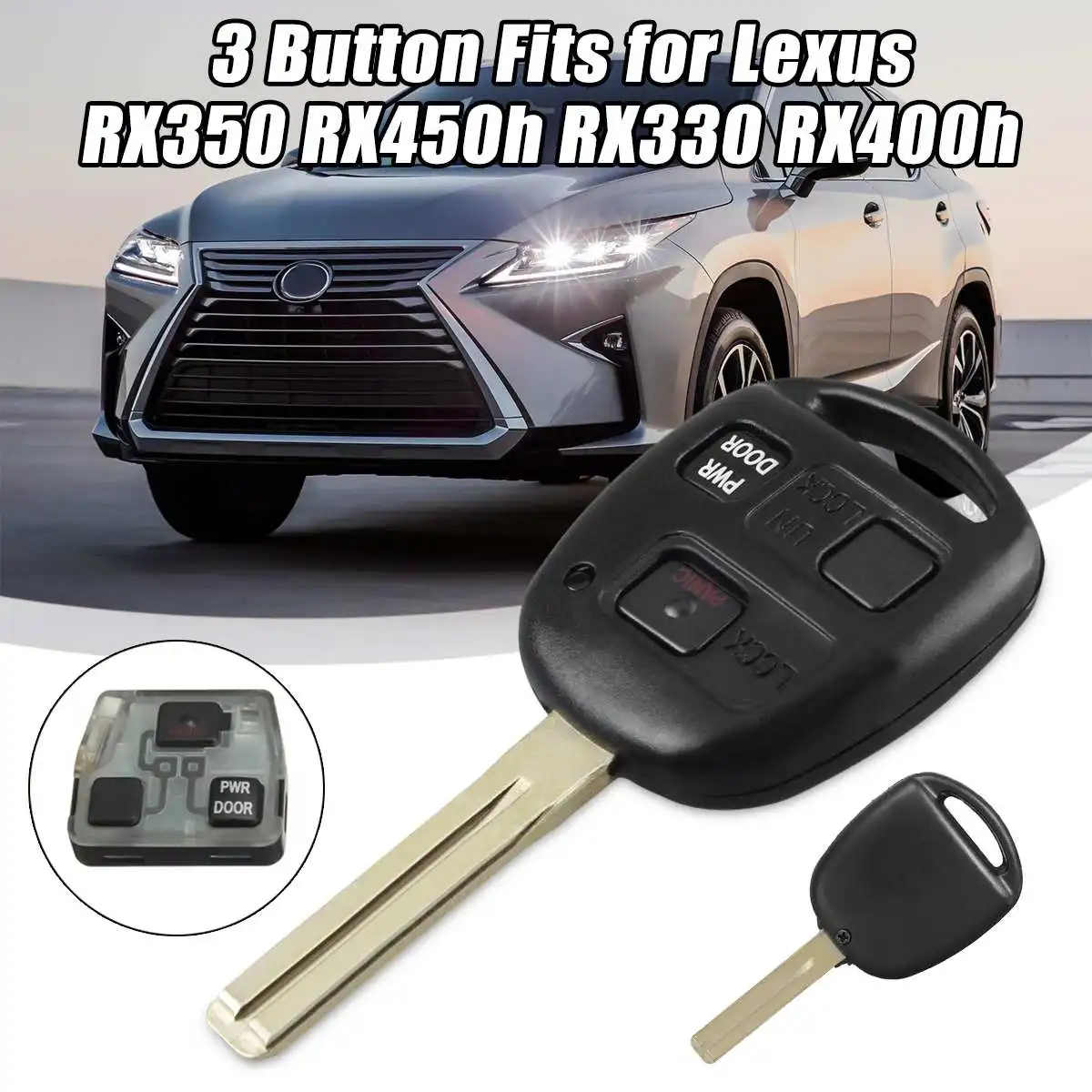 

315Mhz 3Buttons Remote key For Lexus RX330 2004-2006 For Lexus RX350 2007-2009 For Lexus HYQ12BBT Transponder Chip 4D67