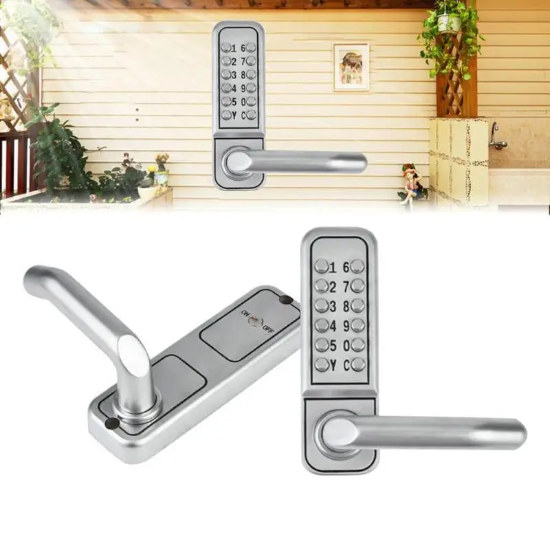 

Mechanical Digital Door Lock Waterproof Zinc Alloy Push Button Keyless Entry Code Combination Lock Security Furniture Hardware