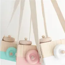Детские скандинавские милые деревянные камеры с лямкой на шее, детские игрушки, декор для комнаты, настенный орнамент, аксессуары для одежды, игрушки, подарок на день рождения, Рождество