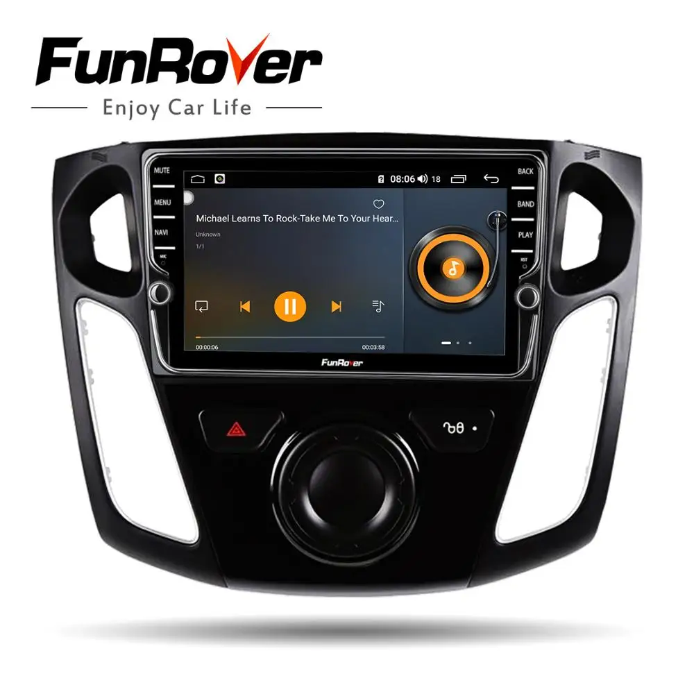 Best FUNROVER Octa 8 core Android 9.0 2 din car radio multimedia dvd player For  Focus 2012-2015 stereo gps navigation DSP 4G 64G 3