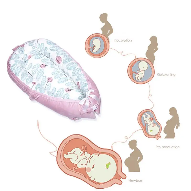 Переносная люлька Bionic Cot дорожная кровать для детей Детское гнездо кровать детская хлопковая Колыбель для новорожденных Детская кроватка складная кровать бампер