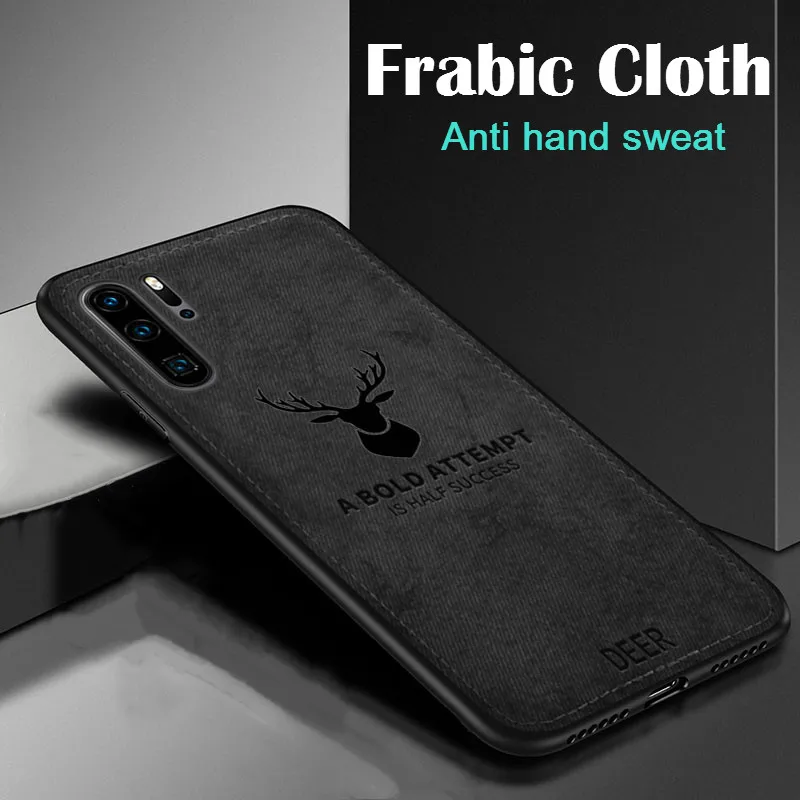 

Deer Pattern Fabric Cloth Phone Case For Huawei P Smart Plus 2019 P30 P20 Pro Mate 20 10 Lite Honor 8X 8C View 20 10i Back Cover