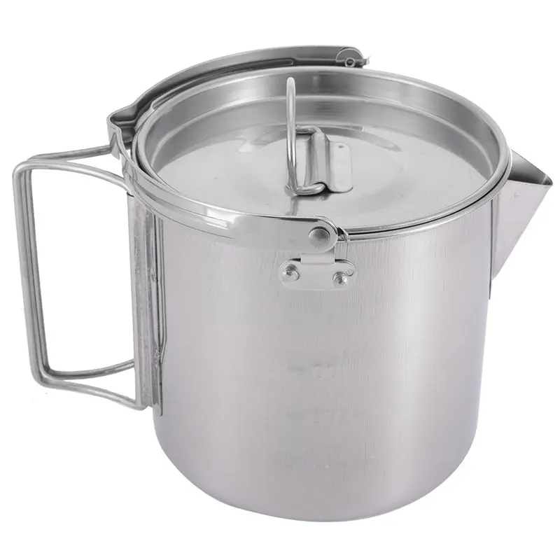 1.2L portátil al aire libre Acero inoxidable utensilios Camping senderismo sopa caliente café Camping turístico vajilla