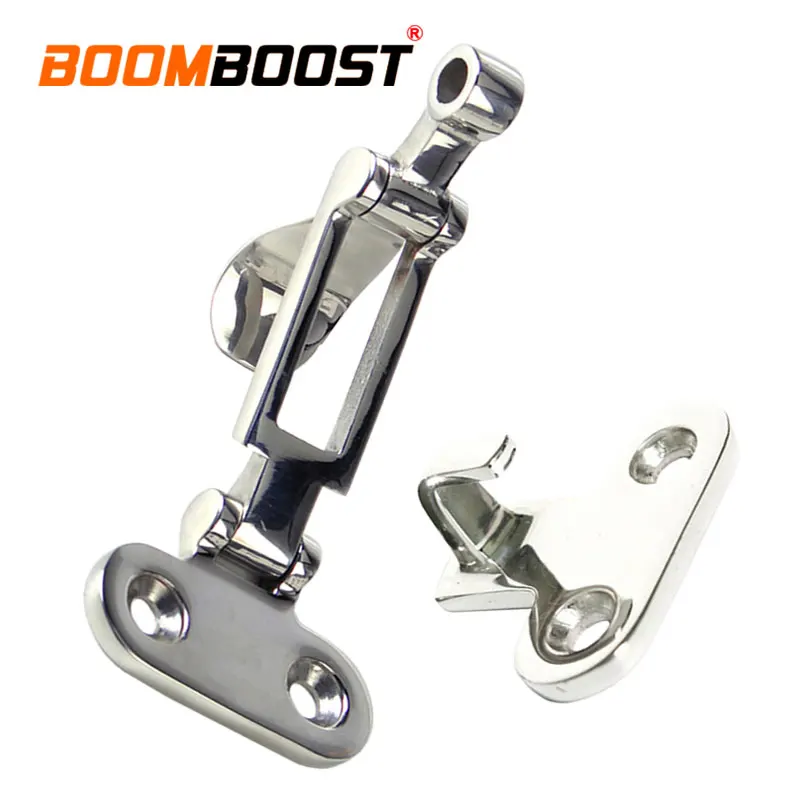 1 Set Anti Rattle Latch Hinge For Boat Marine Hatch Locker Silver