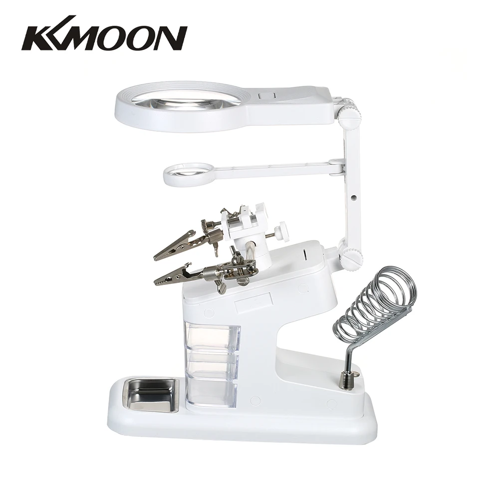 

TH7206 Multi-Functional Welding Magnifier 3X/4.5X/25X LED Light Desktop Magnifier USB Port Soldering Stand Repair Tool Magnifier