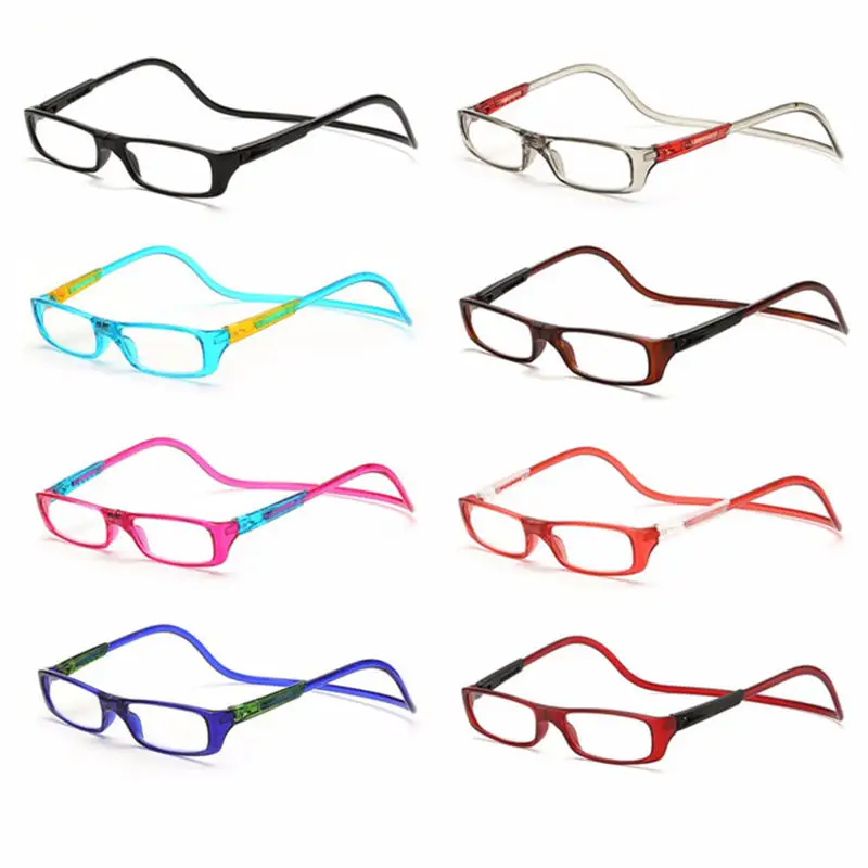 

Seemfly Upgraded Unisex Magnet Reading Glasses Colorful Adjustable Hanging Neck Presbyopic Eyewear Magnetic Men Women Eyeglasses