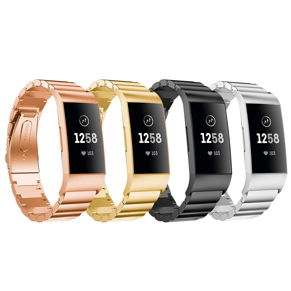 

Stainless Steel Smart Watch Wristband Replacement Wristbands Strap Bracelet Bands Compatible for Fitbit Charge